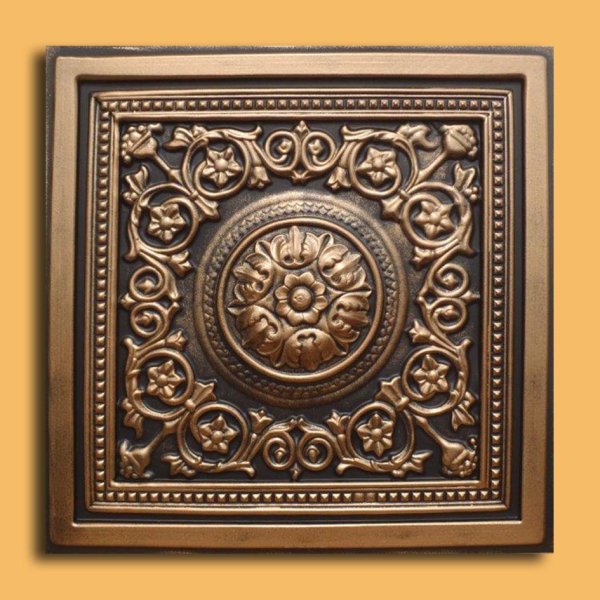 24"x24" Majesty Antique Bronze Black PVC 20mil Ceiling Tiles - Best SELLER!